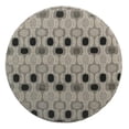 thumbnail image 3 of HomePop Pouf de Rangement Rond Transitionnel en Bois et Tissu, Multicolore, 3 of 8