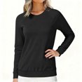 thumbnail image 2 of BLVB Women’s Long Sleeve T Shirts Casual Loose Fit Layering Tops Trendy Raglan Sleeve Crew Neck Tees Pullover Basic Fall Clothes, 2 of 6