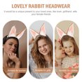 thumbnail image 3 of HINTRMENT Khaki Rabbit Ear Headband Animal Ear Hairband Cosplay Party Accessory Delicate Festival Headwear, 3 of 7