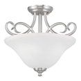 thumbnail image 3 of Westinghouse 2-Bulb Ceiling Light Fixture, Brushed Nickel and Frosted Glass, 3 of 5