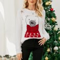 thumbnail image 2 of IROINID Chandail à Col Rond pour Femmes, Imprimés Graphiques, Confortable, Mi-Longueur, Manches Longues, Chandail de Sapin de Noël, Chandail Épais Snowman, 2 of 6