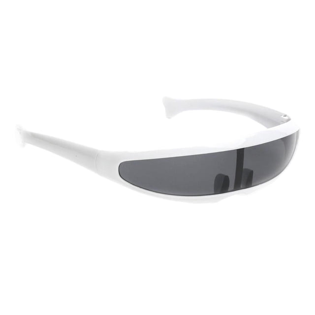 Futuristic Narrow Visor Sunglasses Eyewear Mirrored