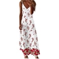 thumbnail image 2 of yievot Robes Maxi pour Femmes Été Mode Imprimé Col en V Sans Manches Bretelles Robe Longue, 2 of 4