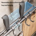 thumbnail image 4 of Amzcrzy Hook Rack Kitchen Hook Rack No Hole Hanging Rod Wall Mounted Storage Rack Multifunctional Pot Shovel Spoon Storage Rack （3Ml） Dorm Room Essentials Kitchen Appliances Home and Kitchen, 4 of 7