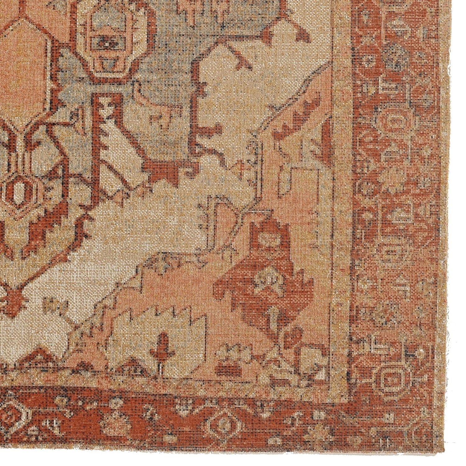Tapis Grand Zéro Garron ivoire & rouille de 8 pi x 10 pi