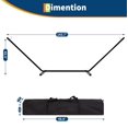 thumbnail image 2 of 2-Person Hammock with Stand, Heavy Duty Steel Frame Supports 450Lbs, Quilted Polyester & Breathable Net Design, Includes Storage Bag for Backyard, Patio, Camping, 2 of 6
