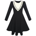 thumbnail image 1 of Robe Fille Uniforme de Rentrée à Manches Longues Robe Noire 6 Ans, 1 of 6