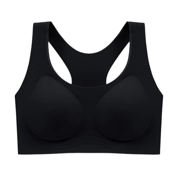 Racerback Bras for Women Wireless Seamless Push up Bra Supportive Full Coverage T-Shirt Bralettes