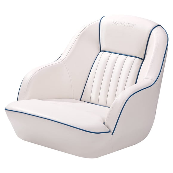 Boat Seats, Pontoon Captains Bucket Seat Ergonomic Fishing Boat Seats High Back Boat Seat Boat Captains Chairs, Bucket Chairs for Sightseeing Speedboats, White