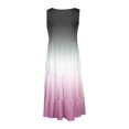 thumbnail image 5 of AherBiu Plus Size Beach Dresses for Women Gradient Color Sundresses Ruched Ruffle Flowy Midi Tank Dress, 5 of 5