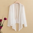 thumbnail image 2 of vdgthytj Womens Cardigan Lightweight Long Sleeve Open Front Mesh Tops Plus Size Casual Solid Color Cardigan, 2 of 3