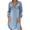 Blue, variant on Long Sleeve Shirt Dress Womens Summer Fashion Denim Symmetrical Pocket Lapel Long Sleeve Breasted Belt Slim Shirt Dress