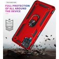 thumbnail image 4 of Classic Kickstand Case for Samsung Galaxy A12 5G Case, Adjustable Built-in Camera Ring Stand, Military-Grade Protection, Scratch-Resistant Acrylic Back Ring Holder Cover Samsung A12 Case - Red, 4 of 5