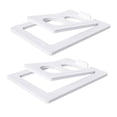 thumbnail image 2 of Esquirla 2 Pcs Supports Inclinés pour Haut-Parleurs de Bureau Support de Haut-Parleur de Table en Fer pour Bibliothèque Blanc G, 2 of 8