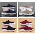 thumbnail image 4 of 1 Paire Femmes Portable Décontracté Été Voyage Talon Plat Style Couvre-Maille Sandales à Enfiler Semelle Voyage Respirant Design Simple Pantoufle Sandale Chaussures Rouge Taille 39, 4 of 9