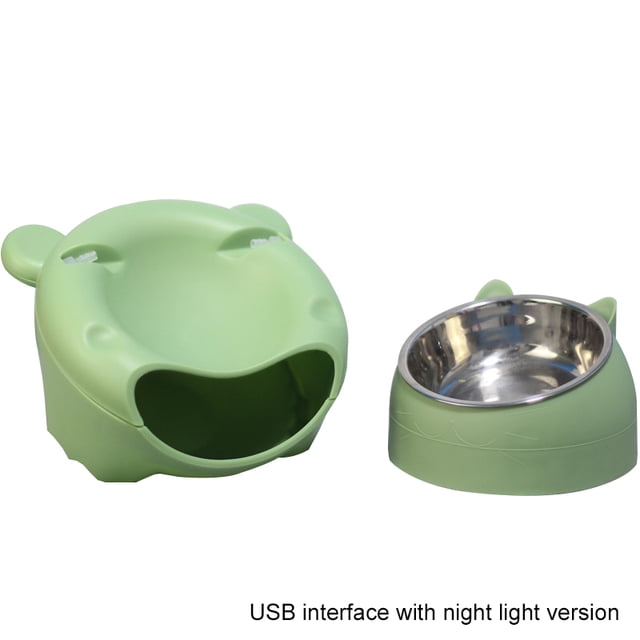 Automatic Cat Fountain LED Filtering Silent Pet Drinking Dispenser Cat Food Bowl