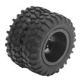 thumbnail image 1 of FLAMEEN 1/10 Pneu de Roue, 2Pcs RC Pneus Arrière pour Accessoires RC pour WPL D12 1/10 Camions RC, 1 of 8