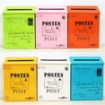 thumbnail image 2 of Retro Metal Wall Mounted Mailbox Bucket Newspaper Letter Box Post Garden Decor, 2 of 10