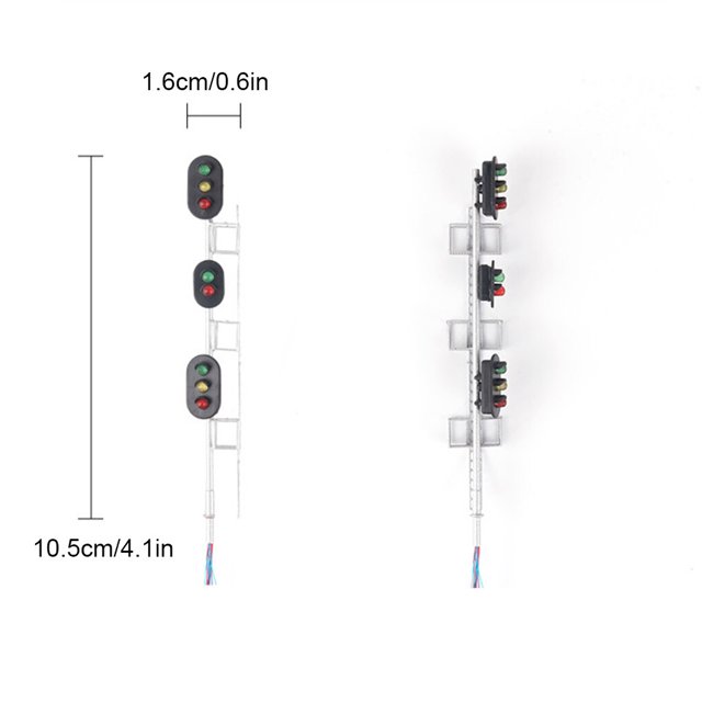 stanreset Modèle de Feu de Circulation Modèles Micro Lampe d'Arrêt Accessoires de Décoration Jouet Lumière Blanche