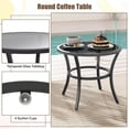 thumbnail image 3 of Harmijoy 5 Piece Outdoor Furniture Set, Rattan Chairs & Ottomans w/ Round Glass Topped Coffee Table, Space Saving Cushioned Patio Conversation Set for Backyard, Poolside, 3 of 8