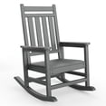 thumbnail image 1 of HDPE Outdoor Rocking Chair for Adults - All-Weather Resistant High Back Porch Rocker for Patio & Front Porch - Gray, 1 of 8