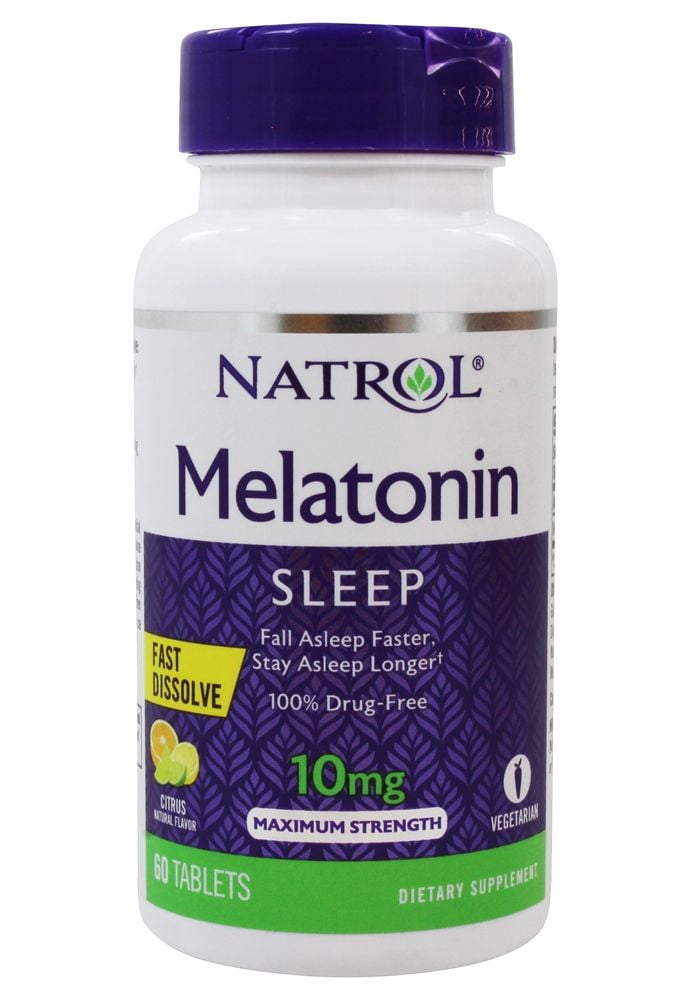 Natrol - Melatonin Sleep Fast Dissolve Citrus 10 mg. - 60 Tablets