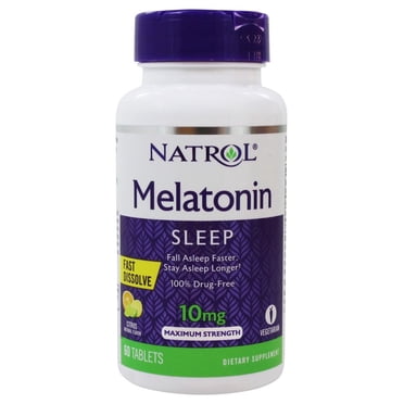 Natrol - Mélatonine Sommeil Dissolution Rapide Agrumes 10 Mg - 60 Comprimés