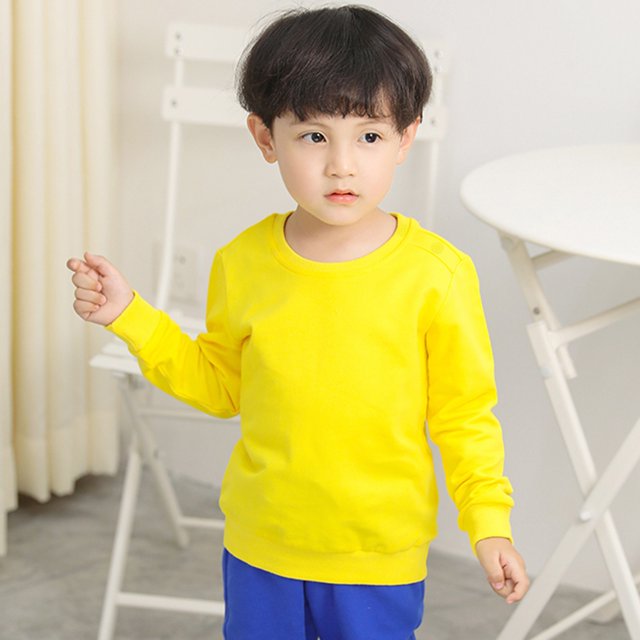 LSLJS Toddler Baby Boy Girl Fleece Pullover Sweatshirt Solid Color Crewneck Blouse Shirt Tops Warm Fall Winter Clothes