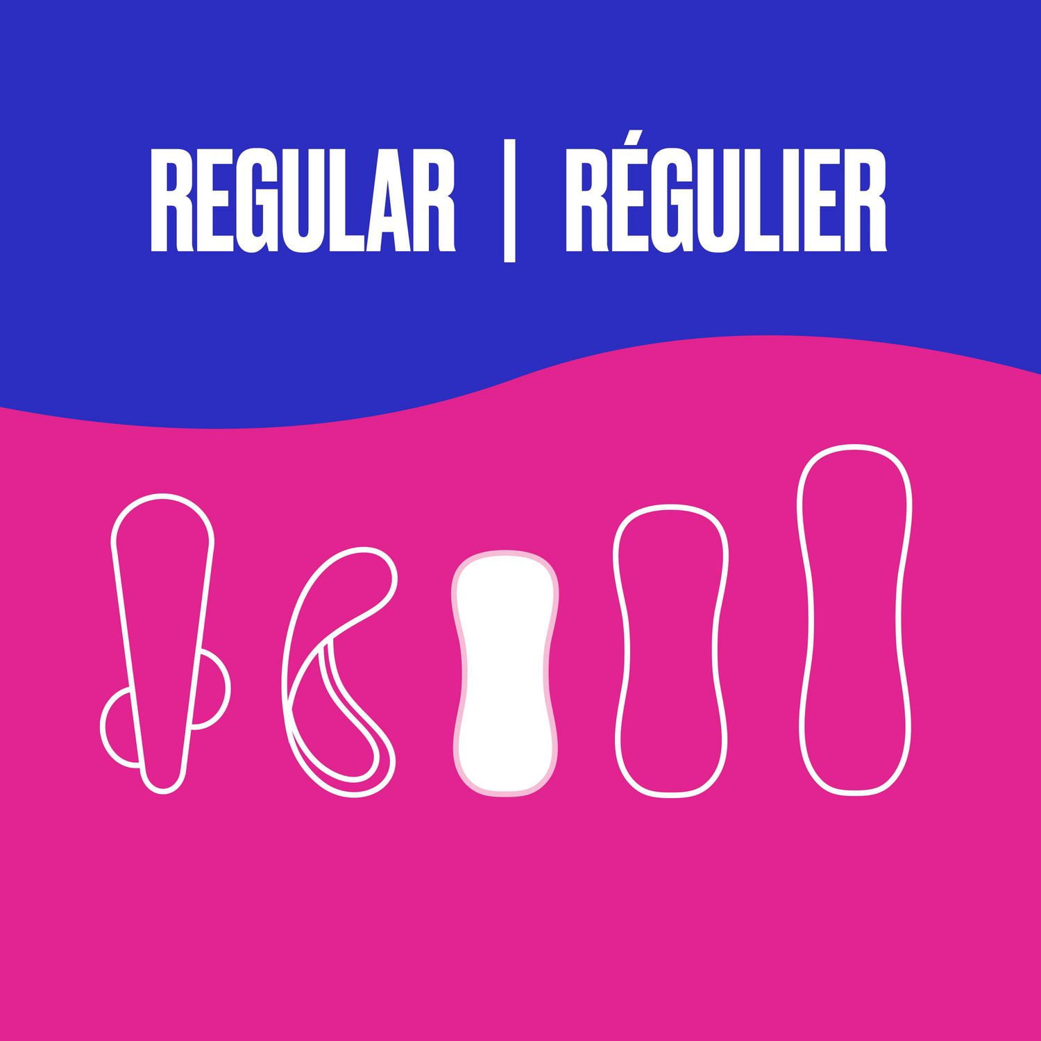 Emballage de 120 protège-dessous Carefree Acti-Fresh galbés réguliers