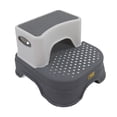 thumbnail image 4 of 2 Step Stool, Double Antiskid Height Adjustable Anti Rollover Design Kids Step Stool Quick Disassembly Ergonomic Design  For Shower Room For Kids Grey White, 4 of 8