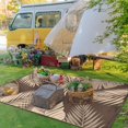thumbnail image 3 of Outdoor Rug  for Patios   Reversible Outdoor Plastic Straw Camping Rug Carpet  Large Area Rugs Mats for RV  Camper  Deck  Balcony  Porch  Backyard  Beach  Picnic. Leaf, 3 of 7
