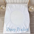 thumbnail image 3 of Mensdor Twin Size Mattress Protector Waterproof Cooling Quilted Cover,Deep Pocket, 3 of 4