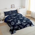 thumbnail image 4 of Erosebridal Rustic Flower Bedding Full Comforter Set, Kawaii Bat Down Comforter, Happy Halloween Decor, Breathable 3 Pieces, 4 of 8