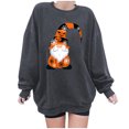 thumbnail image 2 of 2023 Chandail en Molleton de Mode pour Femmes 50 % de Rabais Liquidation Mode Automne Hiver Halloween Lunettes Fille Imprimé Décontracté Sport Col Rond Survêtements Manches Longues, 2 of 4