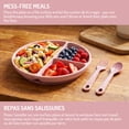 thumbnail image 4 of Melii Silicone Suction Plate Pink 2 Pack, 4 of 6