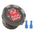 thumbnail image 2 of Car Dual Voltage Gauge, LED Car Voltmeter ABS Waterproof Dustproof 12-24V  for Vehicles, 2 of 8