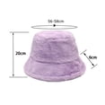 thumbnail image 3 of Womens Solid Color Winter Thermal Windproof Bucket Fisherman Hat For Women For Girls, 3 of 4