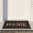 thumbnail image 2 of Northlight Gold Finish "Home" with Paw Print Rubber Doormat 18" x 30", 2 of 5