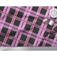 thumbnail image 2 of Soimoi Viscose Chiffon Fabric Check Check Decor Fabric Printed Yard 42 Inch Wide, 2 of 4