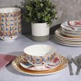 thumbnail image 3 of Tia Mowry 18 Piece Fine Ceramic Dinnerwware Set, Honey Golden, 3 of 7