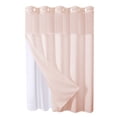 thumbnail image 2 of Full Star Plain Double Large Ring Shower Curtain Reversible For Bathrooms Heavy Duty Polyester Fabric Shower Curtains, 2 of 6