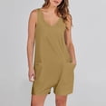 thumbnail image 2 of Timegard Rompers for Women Scoop Neck Shorts Sleeveless Jumpsuit with Pockets Beach Vacation Outfits, 2 of 7