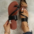thumbnail image 4 of Cameland Sandales Plates Décontractées Sandales et Pantoufles Style Rétro de Plage Chaussures pour Femmes Grande Pointure, 4 of 6