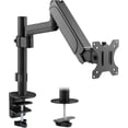 thumbnail image 1 of Adjustable Gas Spring Single Monitor Arm for 17 to 32 inch Screens, Monitor Desk Mount  Stand with C Clamp and Grommet Mounting Base Hold up to 19.8lbs, 1 of 8