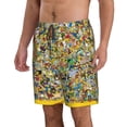 thumbnail image 2 of Men's Simpsons Beach Shorts Hot Summer Swim Trunks Sports Running Bathing Suits with Mesh Lining, 2 of 6