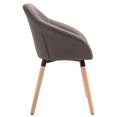thumbnail image 3 of vidaXL Dining Chairs 4 pcs Taupe Fabric, 3 of 5