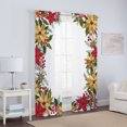 thumbnail image 4 of Goory Rideaux de Noël Luxe 2 Pcs Draperies Texturées en Lin Décoration Maison Rideau de Fenêtre Poche de Tringle Style Chambre-4 L:33 Pouces x H:83 Pouces, 4 of 6