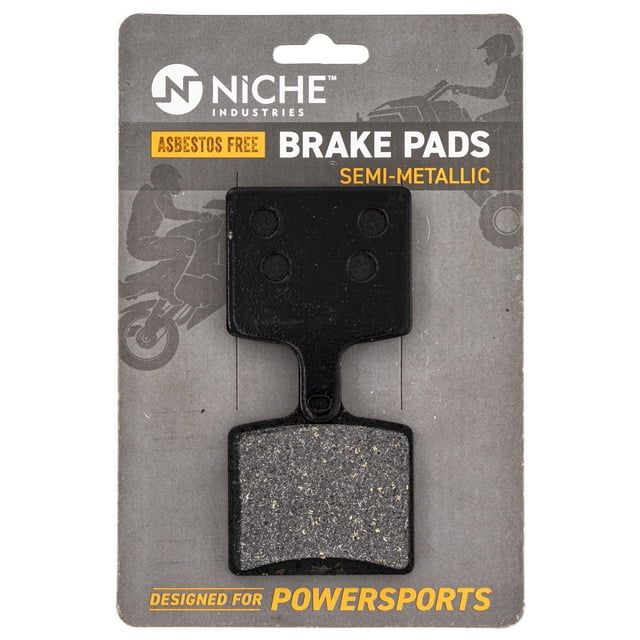 Niche Brake Pad Set Yamaha Sidewinder LTX MTX RTX SR Viper Rear Semi-Metallic 519-KPA2643D in original packaging. This asbestos-free replacement rear brake pad is designed for powersports and compatible with Yamaha models such as Sidewinder and SR Viper series. Ensures safety and durability for high-performance vehicles.