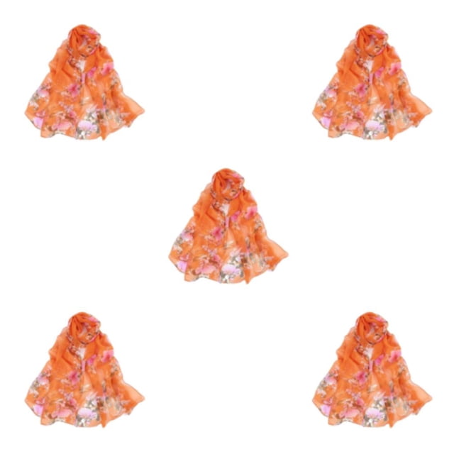 Youkk Women Luxury Beach Scarf Convenient And Practical For Beach-Goers Lightweight orange 5Set