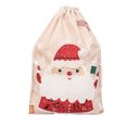 thumbnail image 1 of HEVIRGO Large Capacity Adjustable Christmas Bag Santa Claus Elk Pattern Canvas Gift Drawstring Bag Party Supplies, 1 of 10